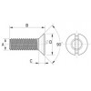 Countersunk screw metal DIN 963 [080-m] (080031041553)