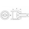 Front plate knob [084] (084008059901)