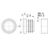 Ribbed round insert [085] (085080060303)