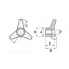 Three arms handwheel [271-1] (271161059935)