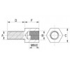 Spacer Sub-D metal [309-m] (309302141152)